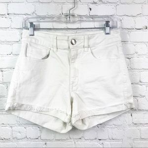 American Eagle Super Stretch Denim White Shorts
